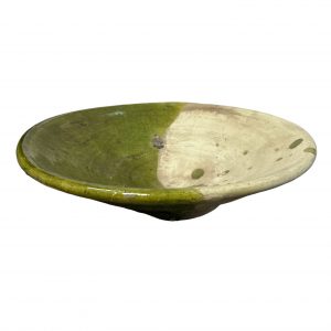 ASSIETTE PLAT EN CÉRAMIQUE BI COULEUR OCRE EN TAMEGROUTE MODELE AZEMMOUR 2