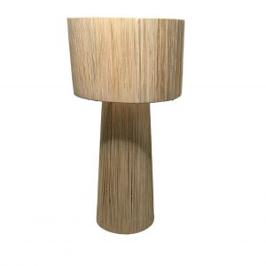 lampe à poser en raphia