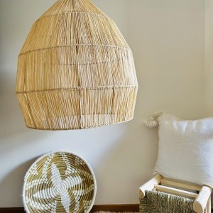 SUSPENSION EN RAPHIA BOULE H60