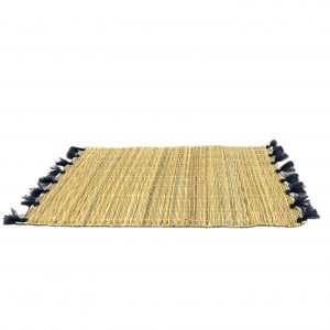 Lot de 6 set de table pompon noir modèle Asilah