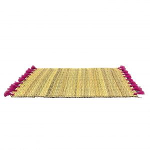 set de table à pompon rose foncé modèle ASILAH
