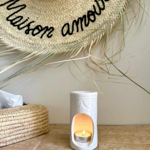 DIFFUSEUR À EMPREINTES BLANC MAROCAIN FAIT MAIN