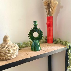 Chandelier bougeoir marocain vert gm fait main