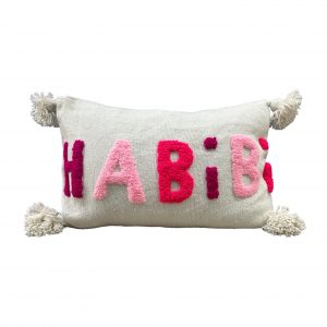 HOUSSE DE COUSSIN MAROCAIN 60x40 EN COTON « HABIBI »
