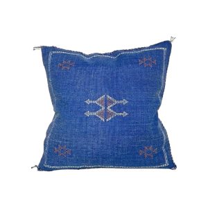 HOUSSE DE COUSSIN SABRA MAROCAIN 50x50 BLEU