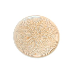 ASSIETTE À EMPREINTES BEIGE MAROCAINE 20CM FAIT MAIN