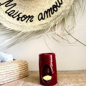 DIFFUSEUR À EMPREINTES BORDEAUX MAROCAIN FAIT MAIN