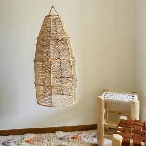 SUSPENSION EN DENTELLE DE RAPHIA OVALE ⌀30 MODÈLE TAROUDANT