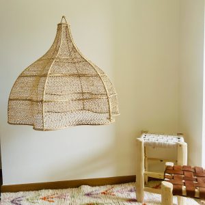 SUSPENSION EN DENTELLE DE RAPHIA FLEUR ⌀60 MODÈLE TAROUDANT