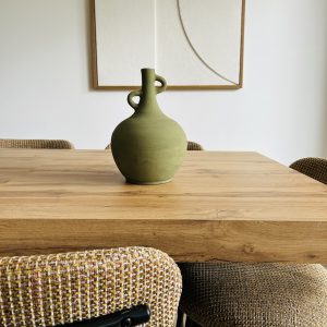 JARRE BOUTEILLE 2 DOIGTS VERT SAUGE KAKI FAIT MAIN