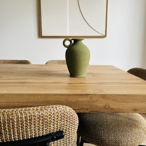 JARRE RONDE 1 DOIGT VERT SAUGE KAKI FAIT MAIN