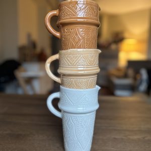 CRUCHE CARAFE À EMPREINTES EN CÉRAMIQUE