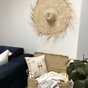 GRAND CHAPEAU DE PAILLE À FRANGES 100 CM