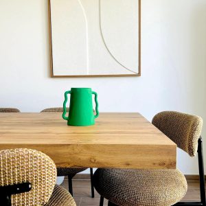 VASE ANSE ÉLÉPHANT VERT FAIT MAIN