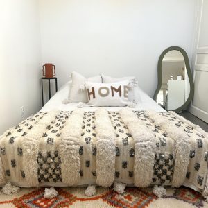 GRAND MIROIR BRUT KAKI VERT SAUGE 1M10 FAIT MAIN