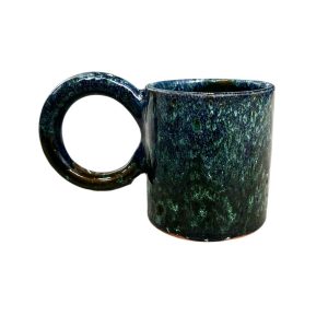 MUG TASSE DÉGRADÉ VERT H9 GRANDE ANSE FAIT MAIN