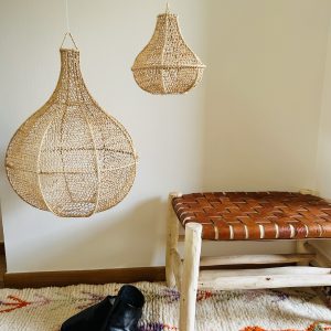 SUSPENSION EN DENTELLE DE RAPHIA POIRE MODÈLE TAROUDANT