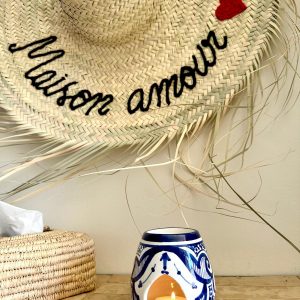 DIFFUSEUR À MOTIFS BLEU MAROCAIN FAIT MAIN