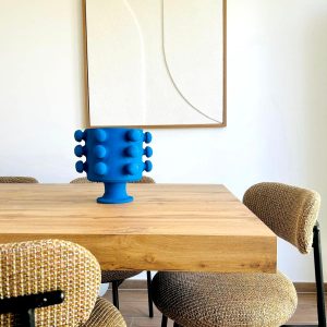 VASE POT BOUTON BLEU MAJORELLE FAIT MAIN