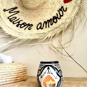 DIFFUSEUR À MOTIFS NOIR MAROCAIN FAIT MAIN