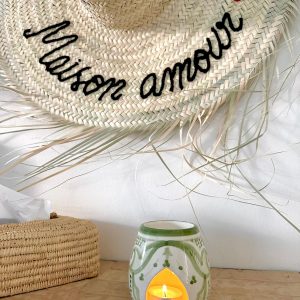 DIFFUSEUR À MOTIFS VERT MAROCAIN FAIT MAIN