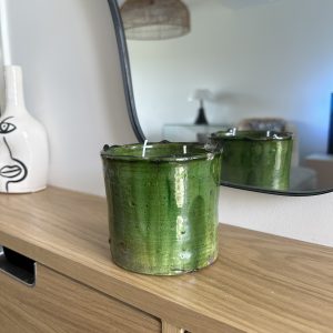 BOUGIE ARTISANALE 2 MÈCHES POT EN TAMEGROUTE SENTEUR FLEUR D’ORANGER