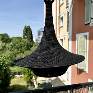 SUSPENSION EN CROCHET ARTISANALE MAROCAINE NOIR