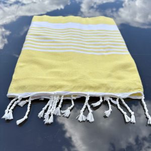 FOUTA DE BAIN OU PLAGE EN COTON RAYÉ
